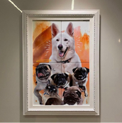 Painel Aquarela Dogs